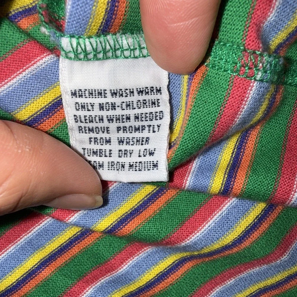 Polo Golf Ralph Lauren Striped Polo Mens Large‎ Multicolor Green Collar